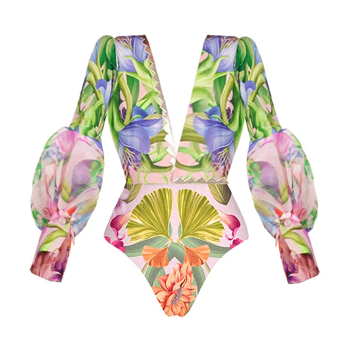 Floral Swimsuit Also As Dress Set