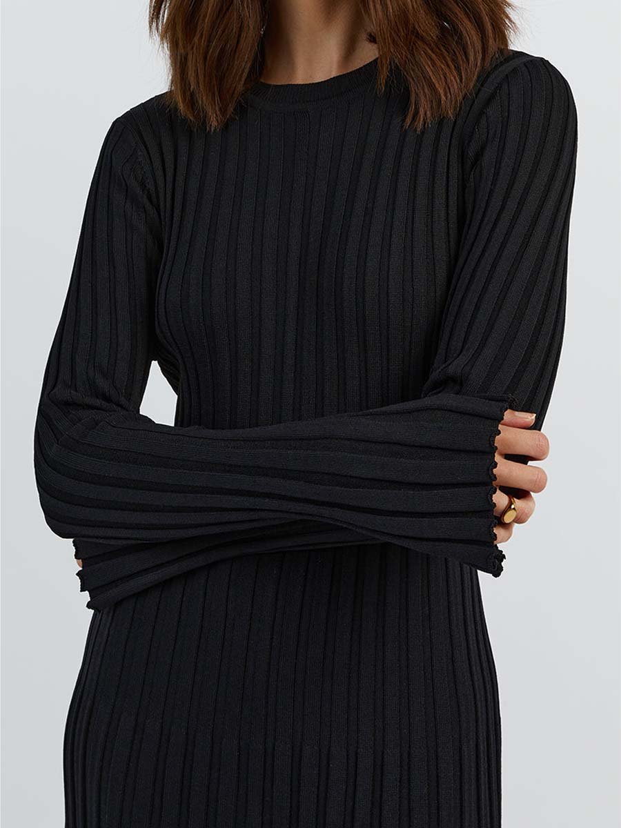 LONG SLEEVE MIDI DRESS