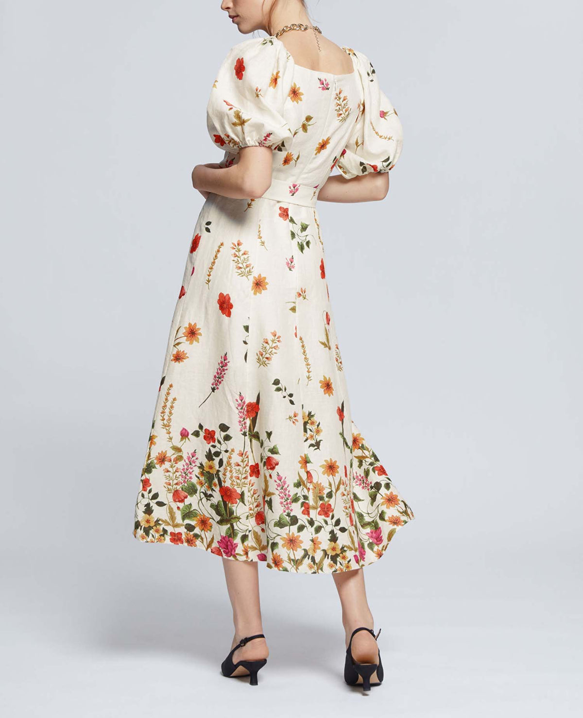 Puff Sleeve Floral Dress