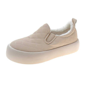 Women's Fleece Warm Thick-Soled Slip-on Shoes