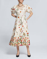 Puff Sleeve Floral Dress