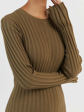 LONG SLEEVE MIDI DRESS