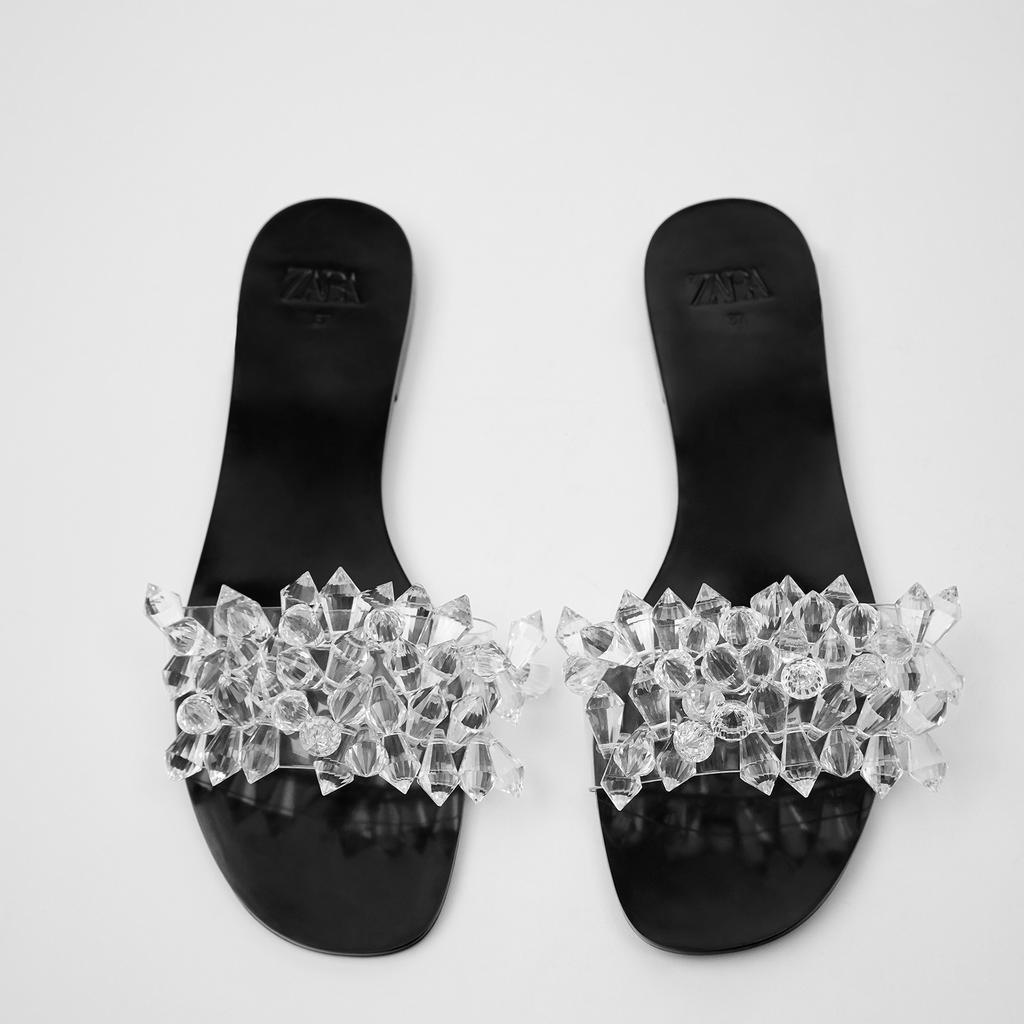 Transparent Beaded Flat Slides