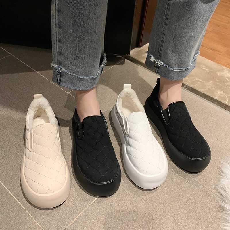 Women's Fleece Warm Thick-Soled Slip-on Shoes