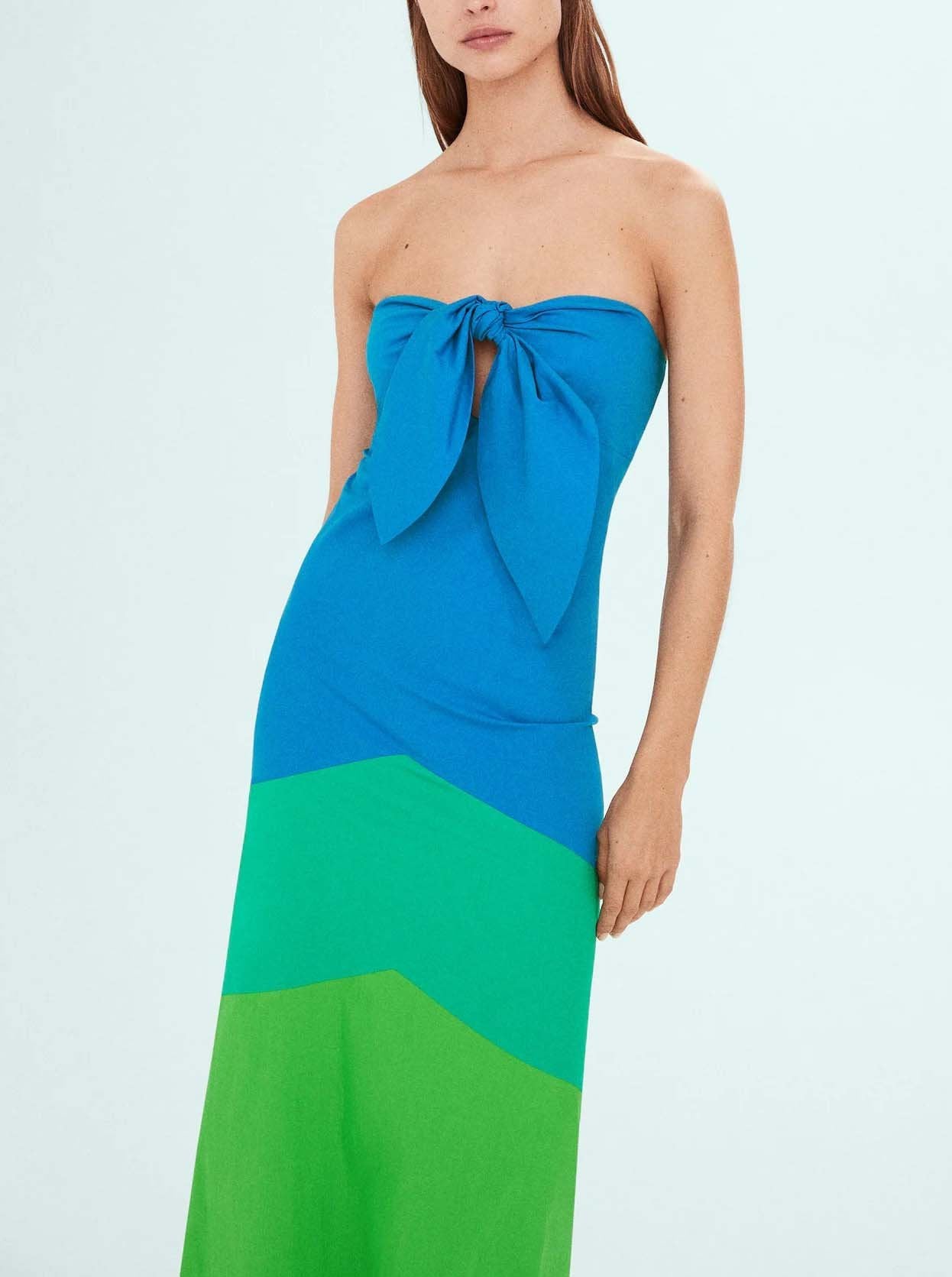 Blue Green Maxi Dress