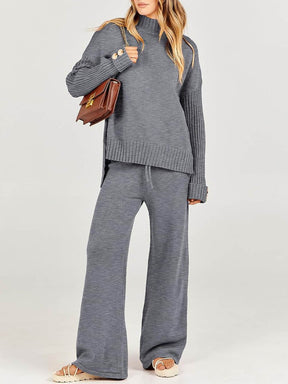 High Neck Knitted Suit