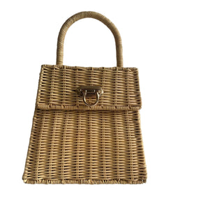 Women's Rattan Straw Handbag