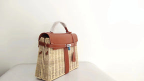 Women's french straw bag