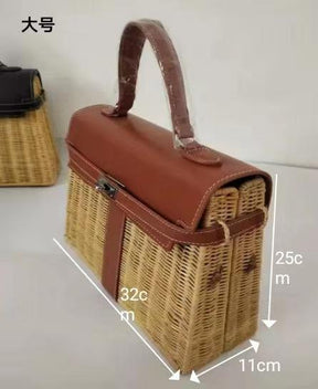 Women's french straw bag