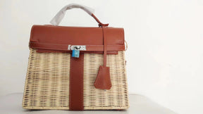 Women's french straw bag