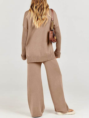 High Neck Knitted Suit