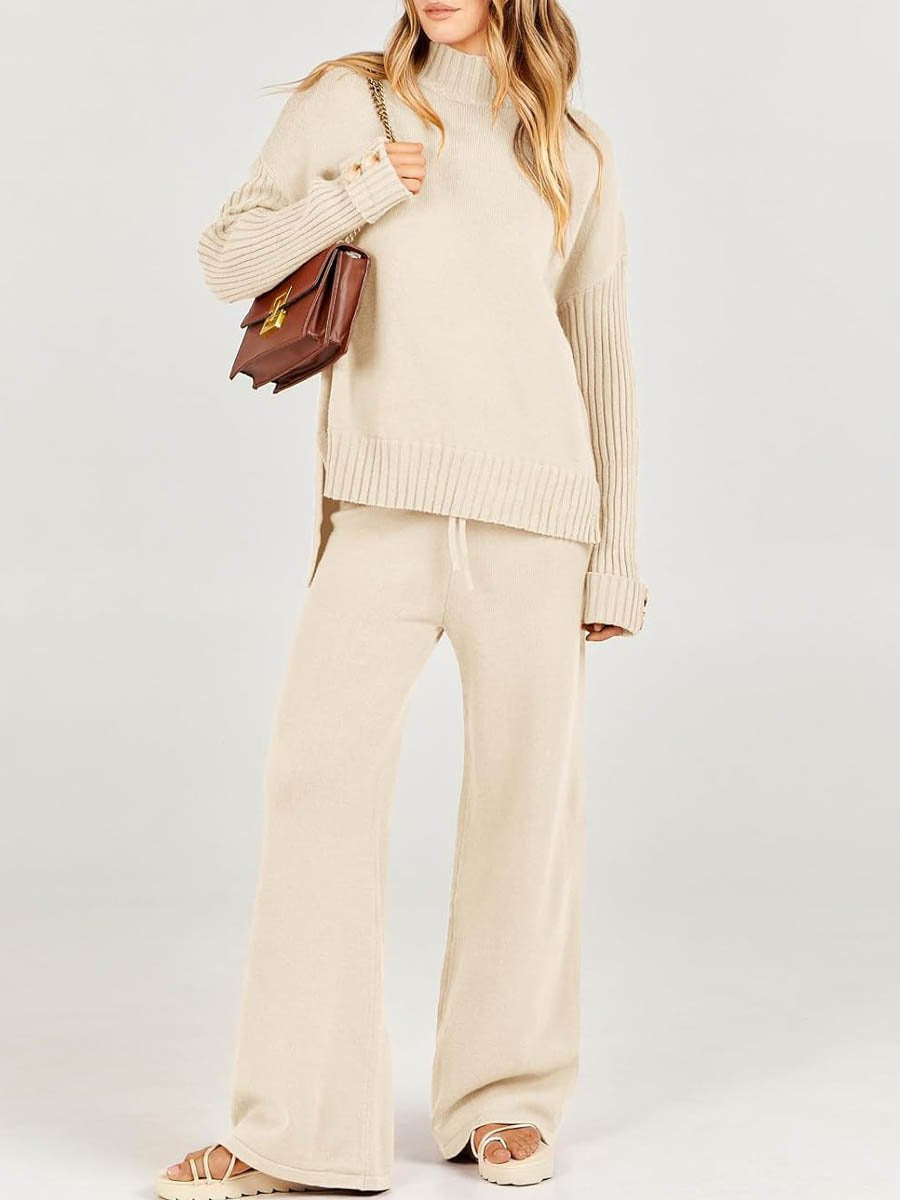 High Neck Knitted Suit