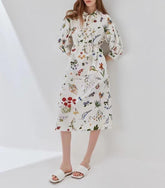 Floral Print Puff Sleeve Dress