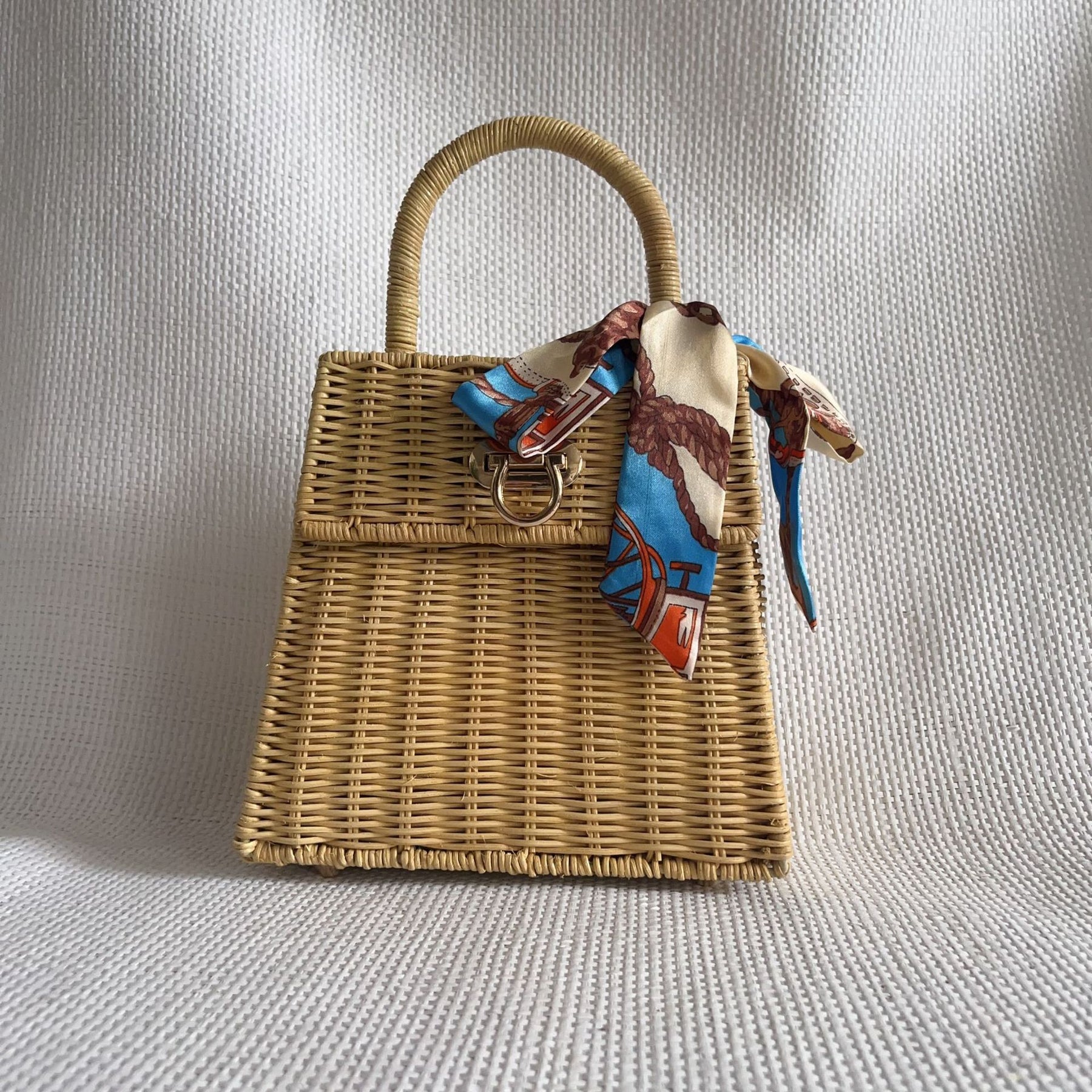 Women's Rattan Straw Handbag