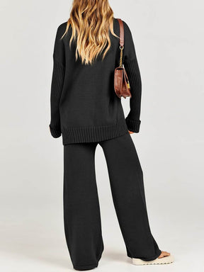 High Neck Knitted Suit