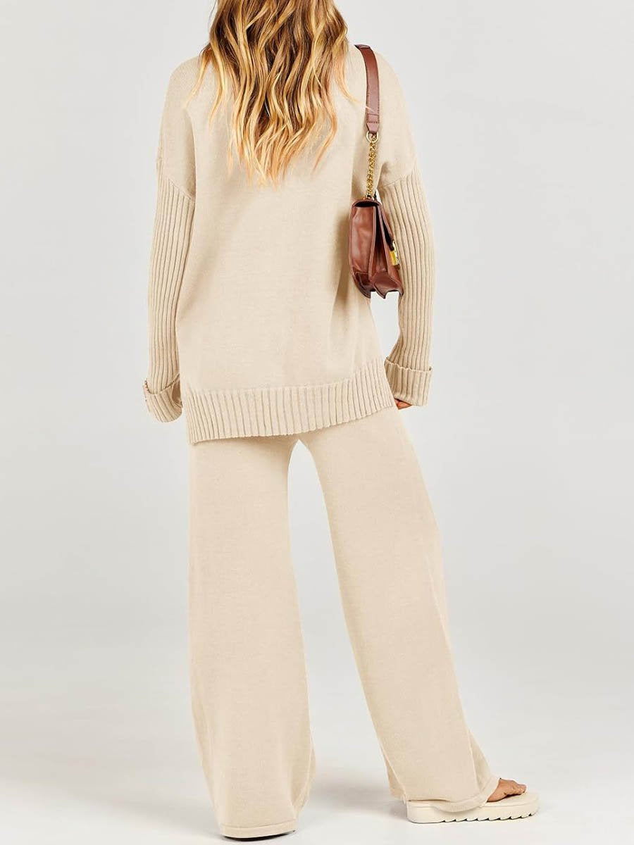 High Neck Knitted Suit