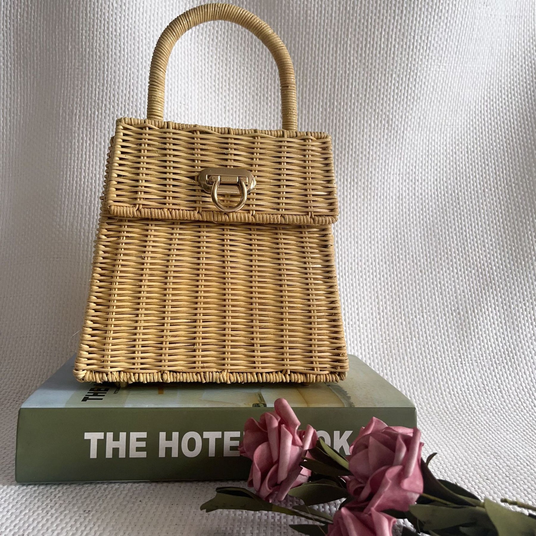 Women's Rattan Straw Handbag