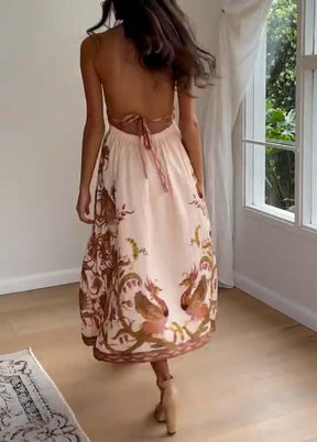 Backless Halter Dress